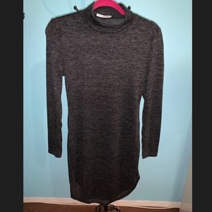 Charcoal gray turtle neck dress